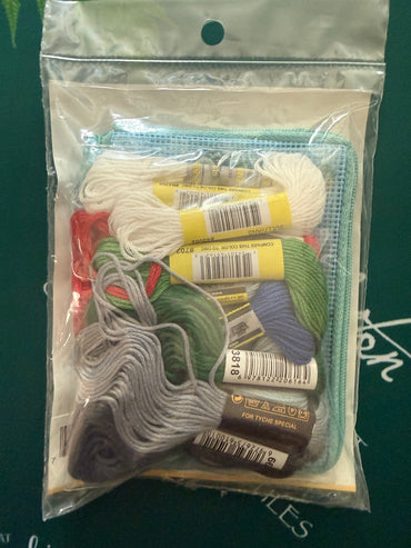 Mahjong coin purse needlepoint kit